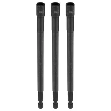 3pcs Nut Driver Drill Bit 7mm Socket 1/4" Hex Shank Magnetic Impact Setter