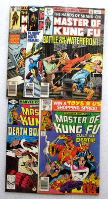 THE HANDS OF SHANG-CHI MASTER OF KUNG-FU MARVEL COMICS #76 #82 #88 #93 #99 1980