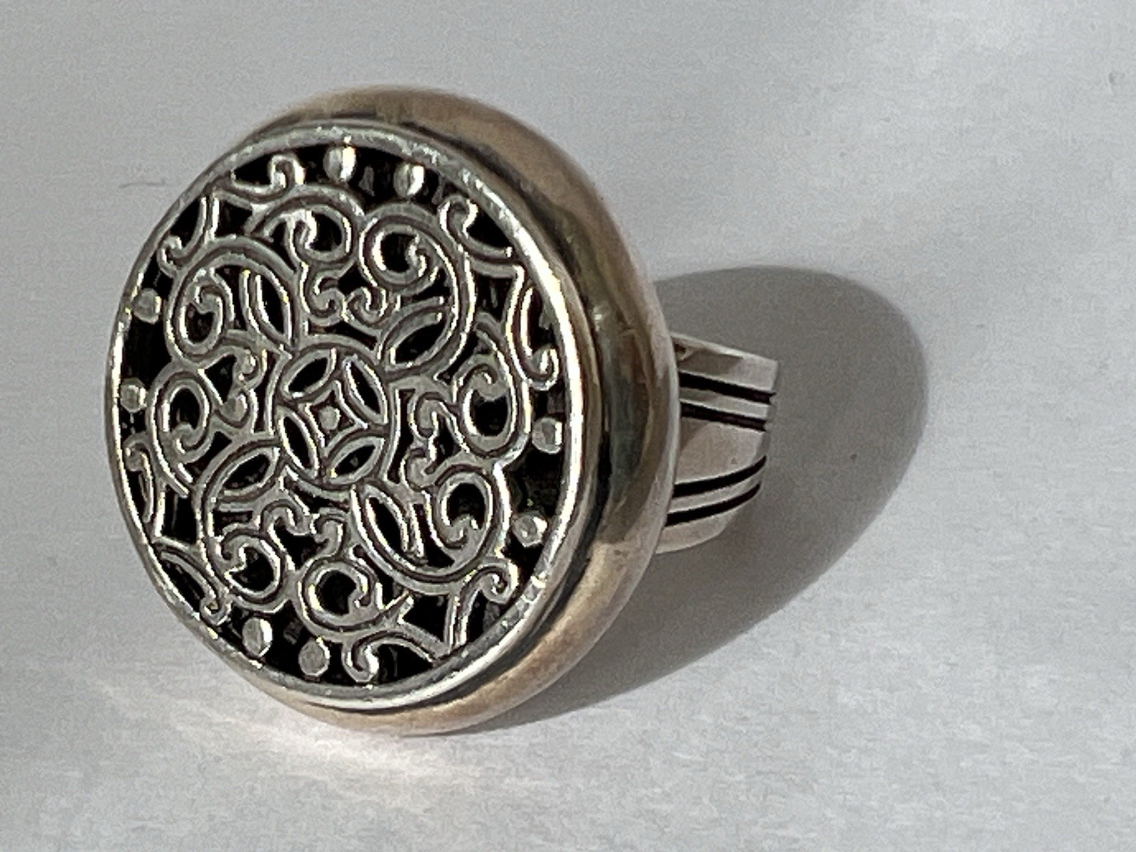 19gr Brighton Solid Sterling Silver Scroll Open W… - image 7