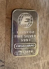 Engelhard 1 oz .999 Fine Silver Bar – Bullion Bar Total 1 Troy Ounce serial #