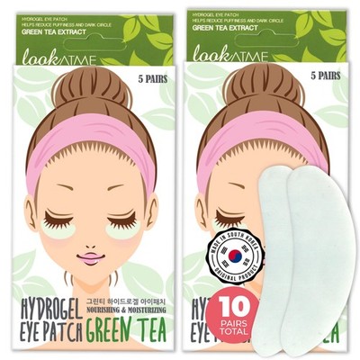 Look At Me Under Eye Patches (10 Pairs). Korean Skin Care Green Tea Hydrogel ...