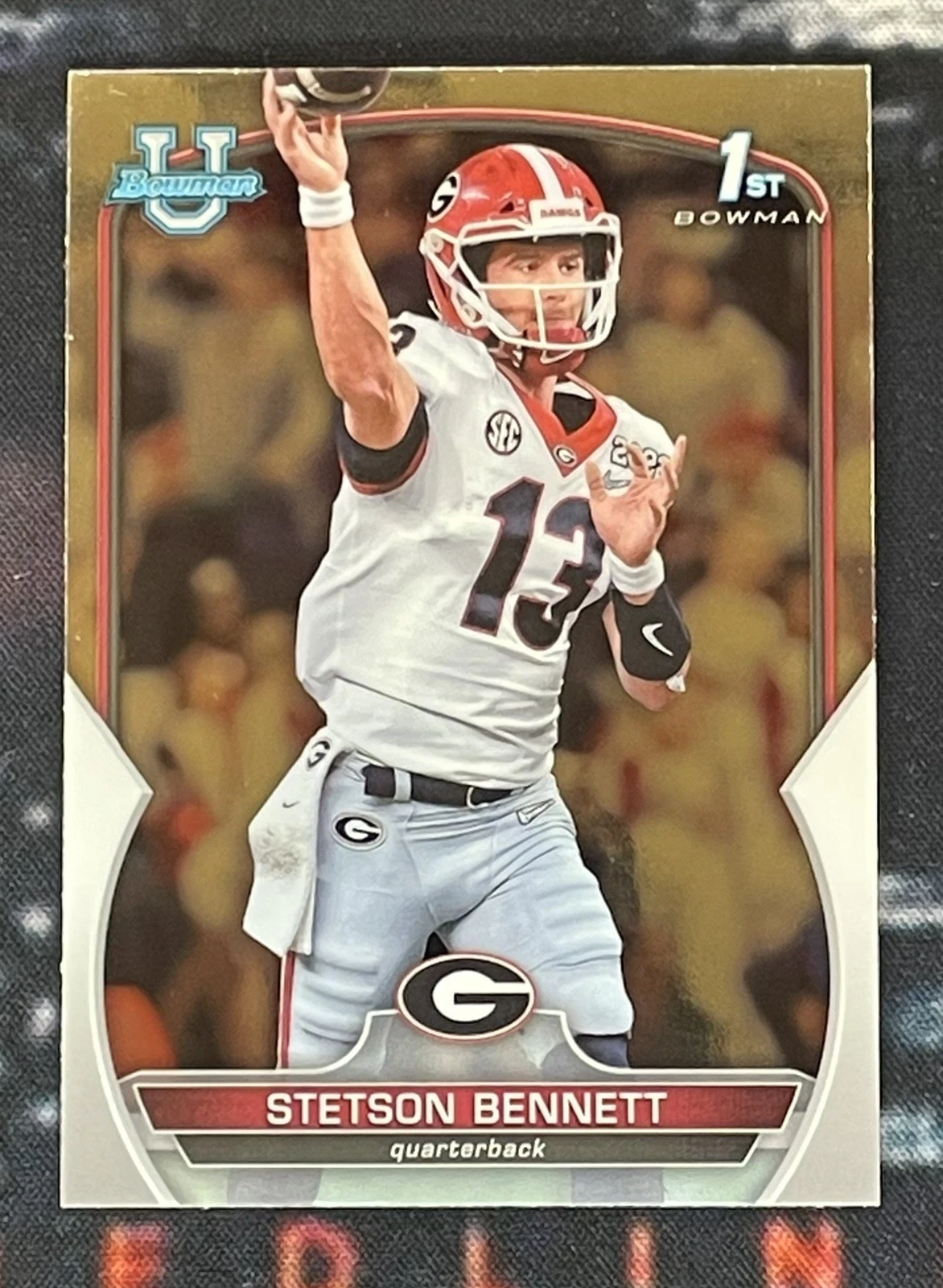 2022 Bowman U Chrome Stetson Bennett 1st Bowman Chrome Rc #39 Georgia Bulldogs