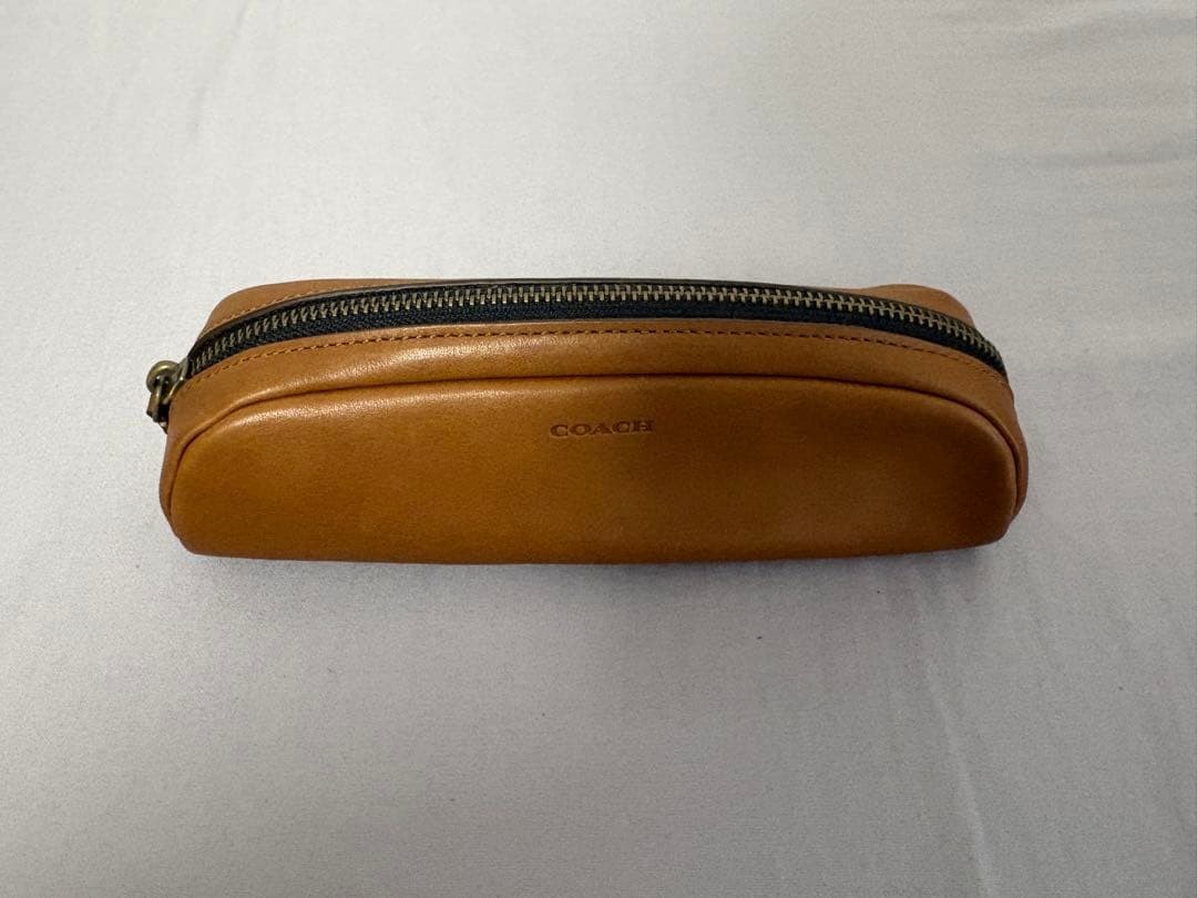 COACH ブラウンレザー ケース COACH leather pencil case brown | eBay