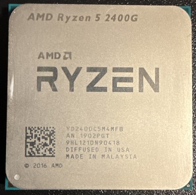 AMD Ryzen 5 2400G 3.6GHz 4-Core Socket AM4 CPU Processor YD2400C5M4MFB