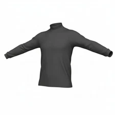 Covington Men's XXLT Long Sleeve Charcoal Gray Mock Turtleneck 100% Cotton