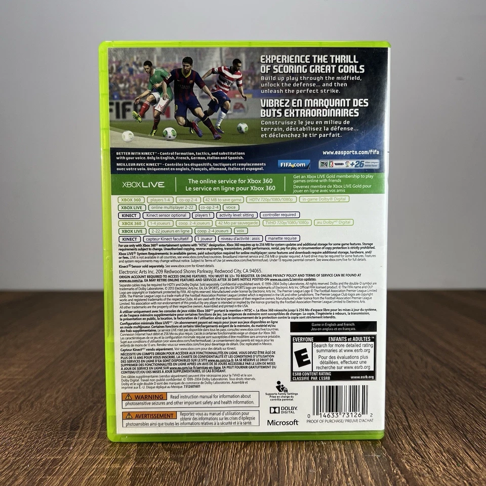 FIFA 14 - Microsoft Xbox 360 - 2014 - CIB - Complete w/ Manual - Untested - Image 3 of 4