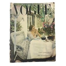 Vogue Magazine April 1, 1948 Cover Photo by Horst P. Horst GD Interior