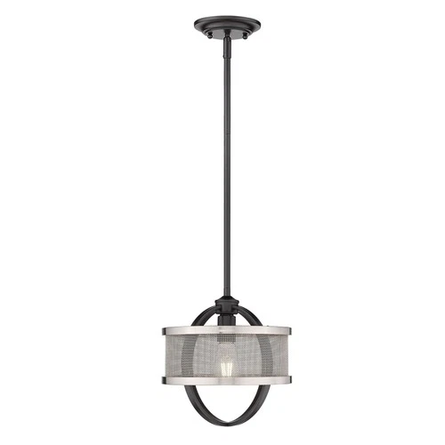 Golden Lighting 3167-1SF Colson 10"W Semi-Flush Ceiling Fixture - Black - Picture 11 of 12