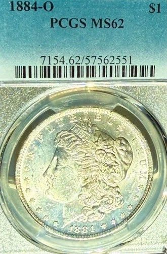1884-O MS62 Outstanding Surfaces PCGS New Orleans Mint Morgan Silver $