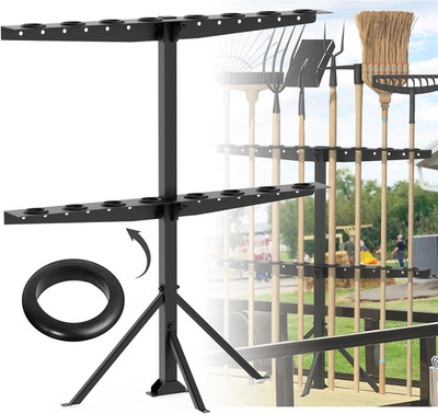 Utility Trailer Tool Rack, Shovel Rack for Truck, Rake Shovel Holder Landscape H