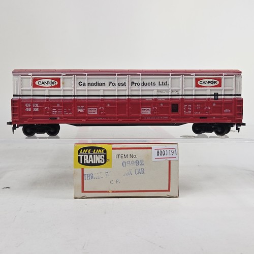  Lata de trenes realistas escala HO para CFPX #4686 Thrall Door Box Car | Zustand: New