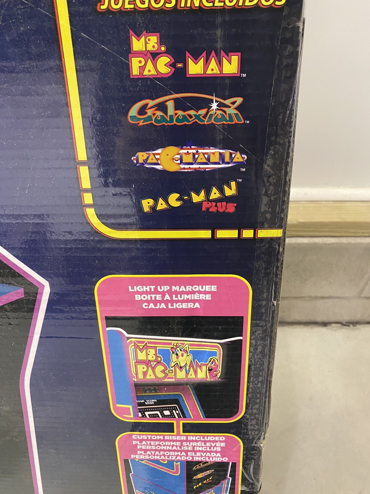Pacman Riser Box 🕹️Arcade1up Ms. Pac-Man Arcade Machine With (4) Video Games + Riser🕹️ ...