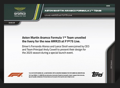 2025 TOPPS NOW ⭐ FORMULA 1 ⭐ SERIE / LISTA (PREVENDITA) - Zdjęcie 11 z 107