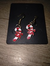 Candy Cane Earrings USA Seller Gift