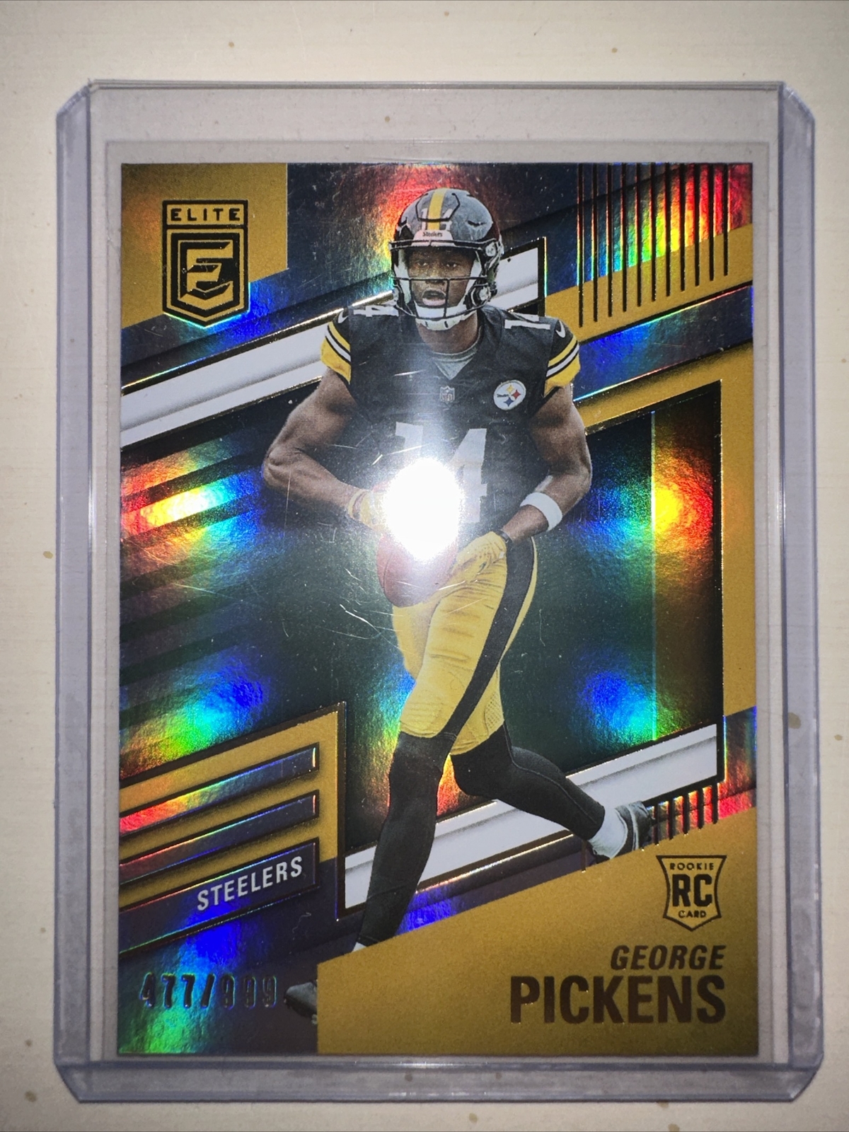 2022 Panini Elite Football #125 GEORGE PICKENS ROOKIE CARD  792/999 STEELERS