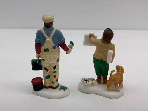 Dept 56 No.58966 Christmas City Professions House Painter And Newspaper Boy - Picture 8 of 11