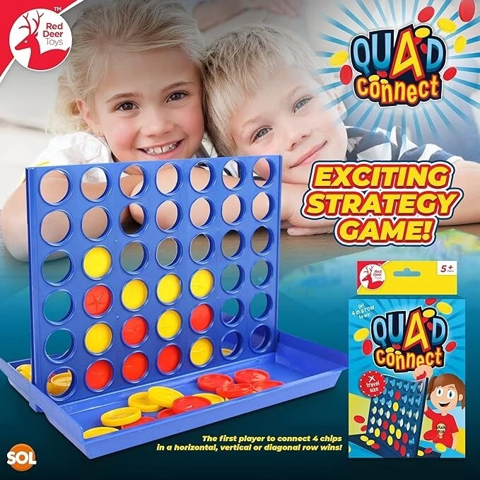 Connect 4 In A Row: The Ultimate Family Board Game for Fun on the Go! - Image 2 of 4