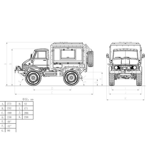 LESU 4X4 1/10 RC Off-road Vehicles RAVE-UM406 Recreational Vehicle Caravan Cars - Picture 9 of 24