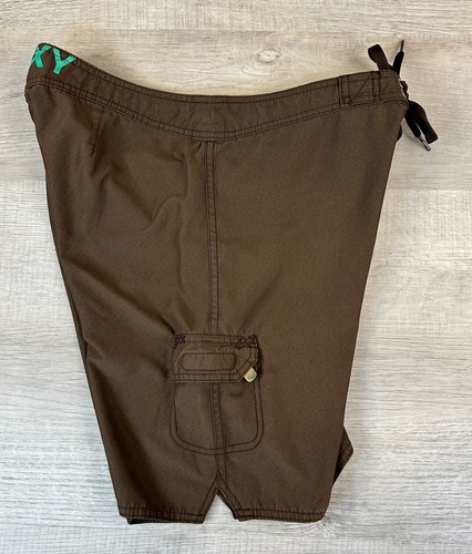 Vintage Roxy Board Shorts Y2K Brown Swim Trunks Women’s Size 11 (Actual 32X7) - Picture 2 of 16