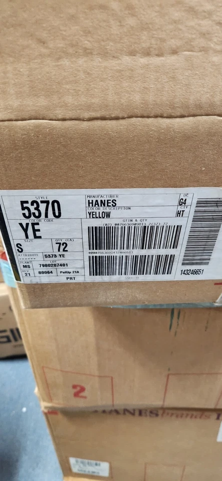 Camiseta Hanes 5370 ComfortBlend® EcoSmart® cuello redondo amarilla juvenil pequeña 6-8 Foto 3 de 3