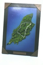 3d Isle of Man framed topographic map model kit... size  A4 and paint included