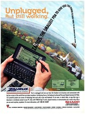 1995 PRINT AD, Sharp Zaurus Personal Digital Assistant PDA Country To City Arc