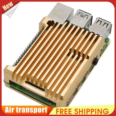 Metallgehäuse mit Kühlkörper Open Case Design für RPI (Gold ohne Lüfter)