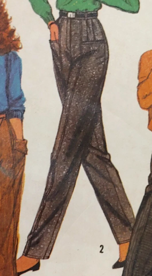 SIMPLICITY 6544 MISSES TEEN TAPERED PANTS PATTERN 2 LENGTHS SIZE 12 waist 26.5" - Image 3 of 4