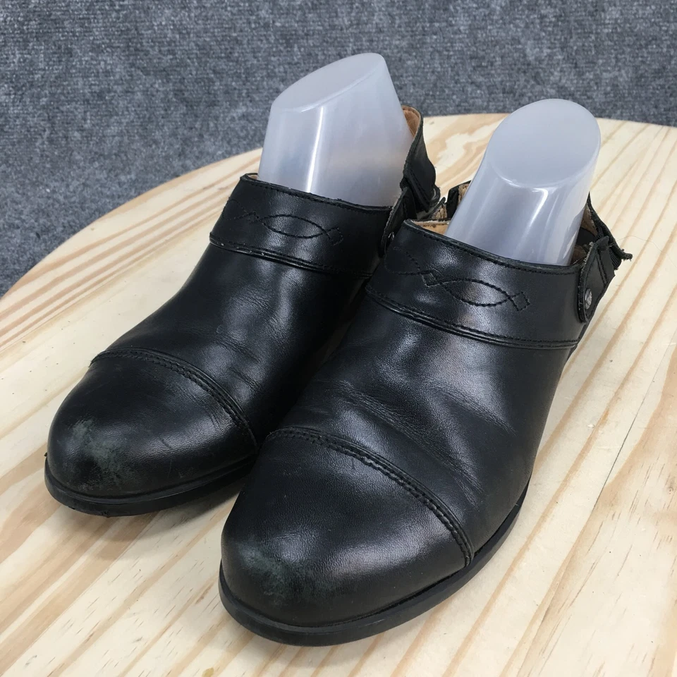 Ariat Sandals Womens 7 B Santa Cruz Slingback Mule Clogs 65202 Black Leather - Image 3 of 4