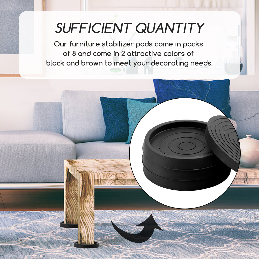 8pcs Non Slip Hardwood Floors Round Furniture Coaster Prevent Sliding