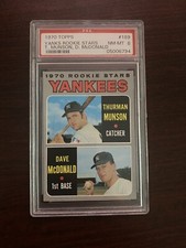 1970 TOPPS #189 THURMAN MUNSON PSA  8  ***BLAZER***