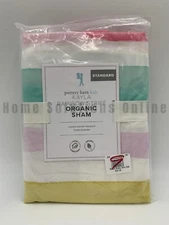 Pottery Barn Kids Kayla Stripe Organic Percale Sham Multi Standard #254A
