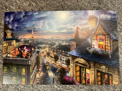 Aristocats Love Under the Moon Thomas Kinkade Disney