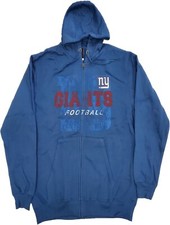 New York Giants Mens Touchback Distressed Full-Zip NFL Hooded Sweatshirt by VF
