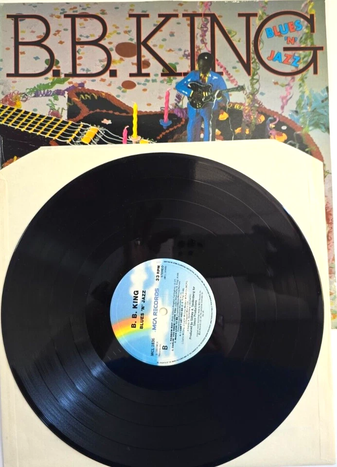 B.B. King Blues N Jazz LP Vinyl record album 1987 reissue on MCA Electric Blues Foto 2 de 4