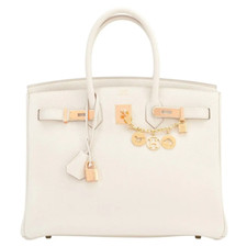 Hermes Birkin 35cm Craie Togo Rose Gold Off White Bag