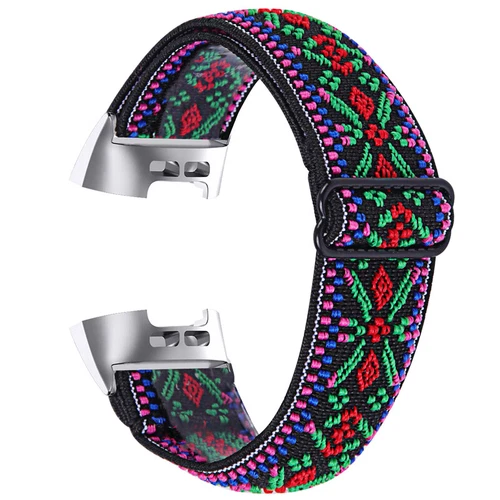 For Fitbit Charge 6 5 4 3 2 SE Nylon Woven Elastic Replacement Watch Strap Band - Afbeelding 13 van 17