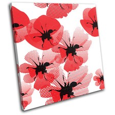 Retro Vintage Pattern Abstract SINGLE CANVAS WALL ART Picture Print VA
