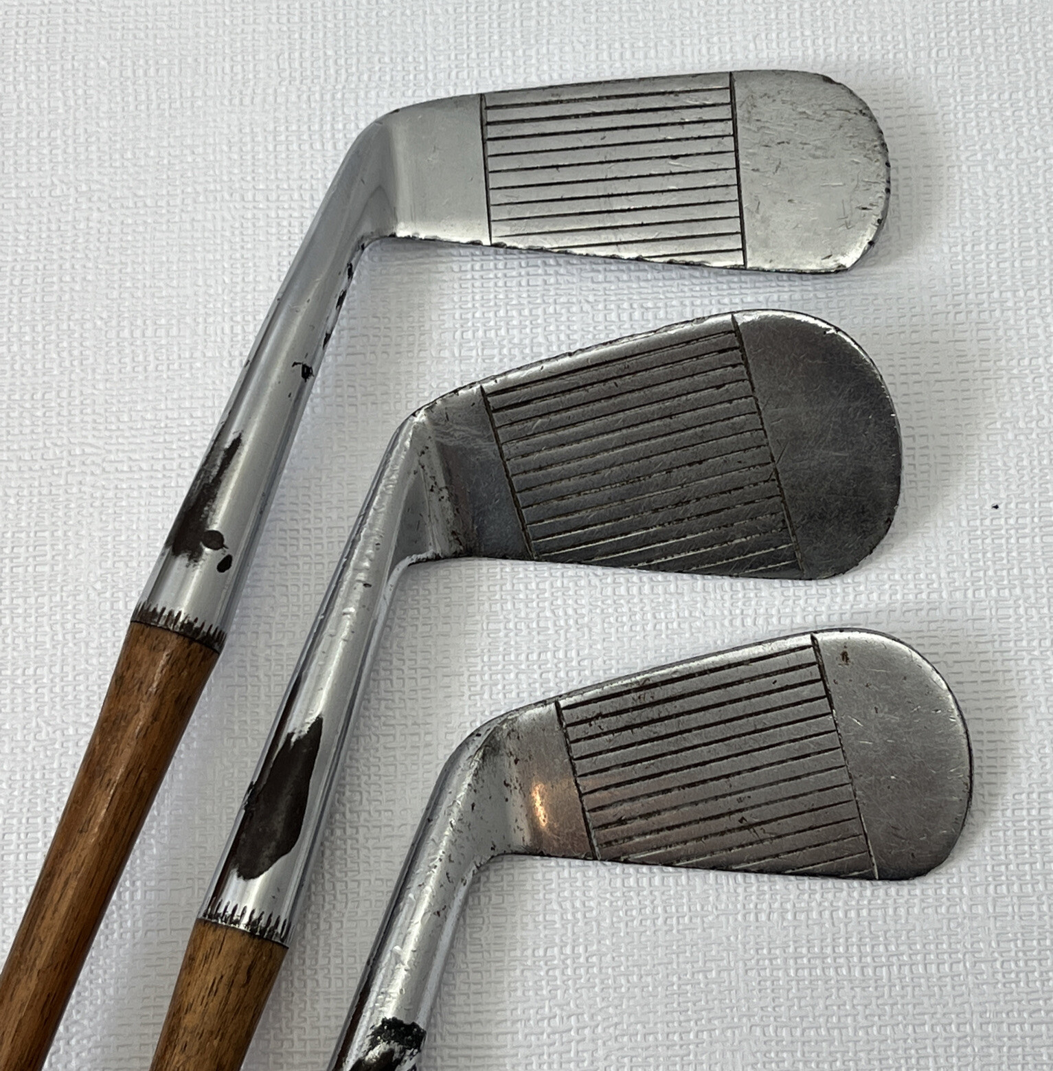 Antique Burke Newark Ohio Putter Mashie Mid Iron Wooden Shaft RH (Lot