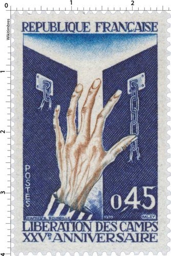 France - Timbre 1648 Libération des Camps Neuf ** (1970)