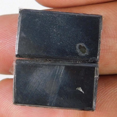 Wholesale 30.05Cts. Natural Amazing Grey Hematite Pair Cushion Cabochon Gemstone - Picture 2 of 3