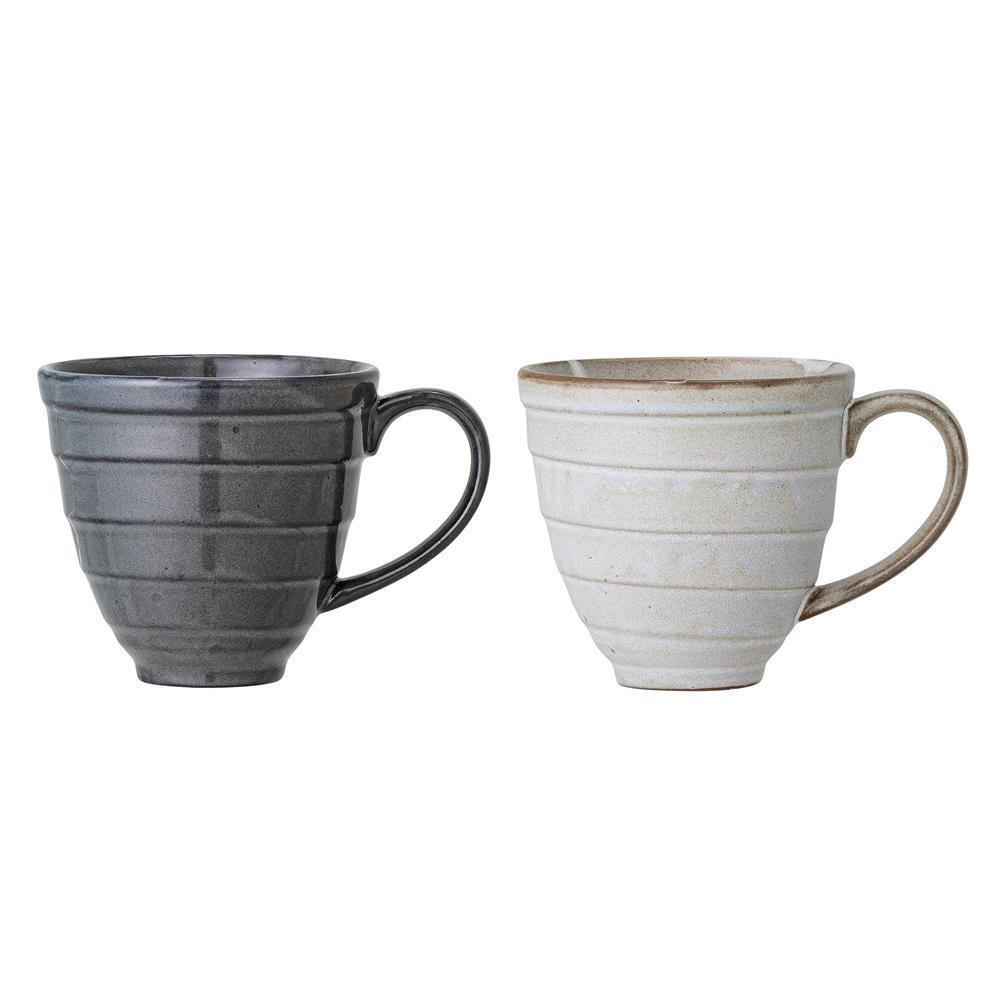 Набор для масок Bloomingville Masami Tasse 2er Steingut Wei Schwarz 10 x 10 см 3490₽