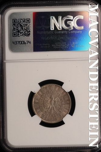 Poland: 1934 Two Zlote Jozef Pilsudski - NGC AU Details - Scarce #SLD769 - Picture 2 of 2