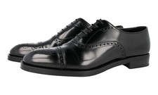 PRADA HIGH END Cap Toe Brogue Dress Shoes - 2EA135 Black NEW