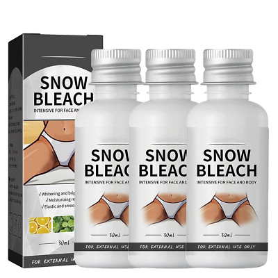 3Pcs Snow Bleach Cream for Private Part, Intimate Areas-Underarm, Neck, Armpit, 