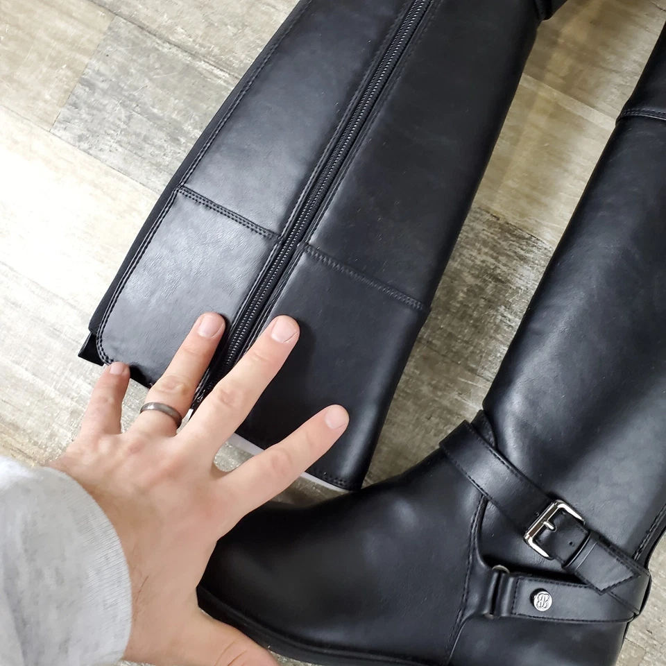 Botas de montar Bandolino Dania3 negras hasta la rodilla para mujer talla 7,5 negras NUEVAS *Defecto* Foto 3 de 4