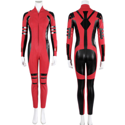 High Quality Lady Deadpool 3 Jumpsuit Woman Cosplay Wanda Wilson Stage Costume