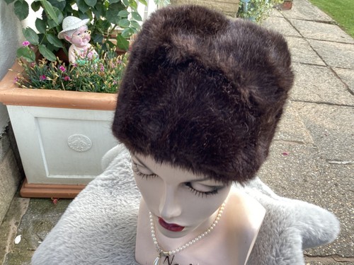 vintage 1960s hat fake fur Gorgeous Style - Picture 4 of 21