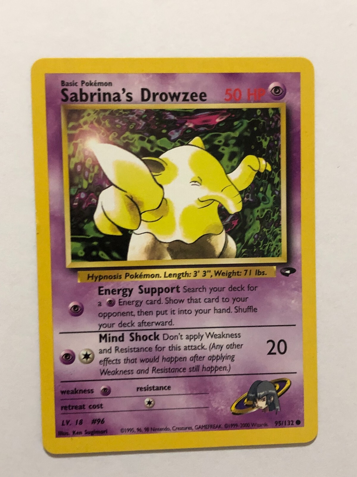 Pokemon Card Gym Challenge Sabrina's Drowzee 95/132 Light Played