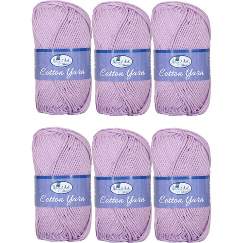 3 & 6 Packs 100% Cotton Crochet Yarn - 30 Colors -50g Skeins- #4 Worsted Med Wt - Picture 32 of 68